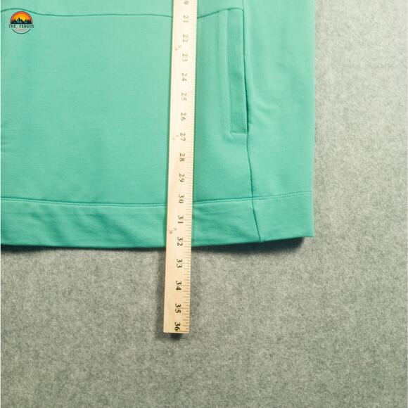 J. Jill Fit Pullover Sweatshirt Green Verde Long Sleeve V-Neck Pockets Women's L - Picture 7 of 11